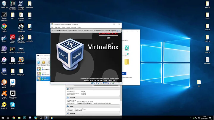 How to set up a client and server in Virtual Box