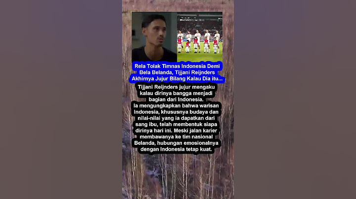 Rela Tolak Timnas Indonesia Demi Bela Belanda, Tijjani Reijnders Akhirnya Jujur #shorts #shortvideo