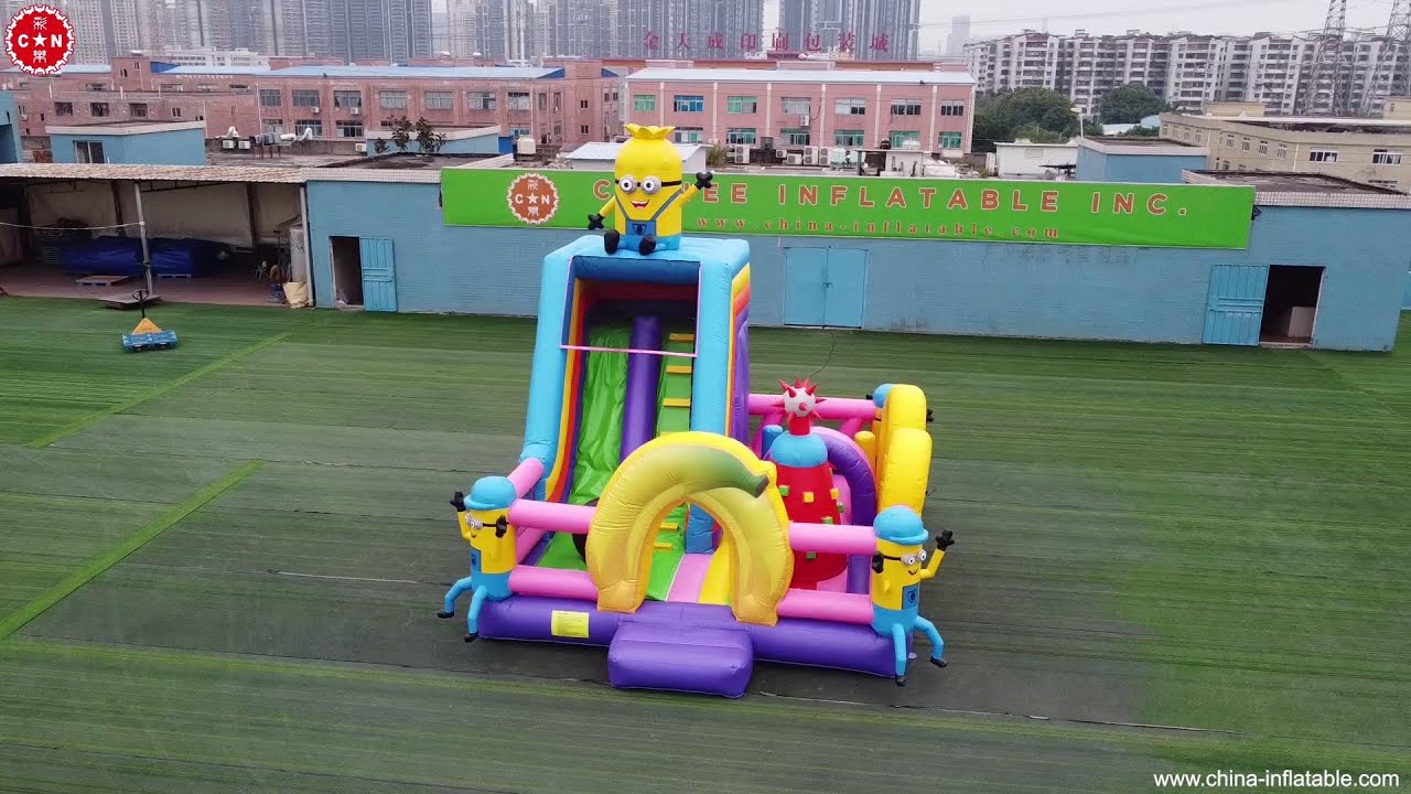 Minions inflatable combo jumping castle inflatable slide kids playground Chinee Inflatables T6-3560