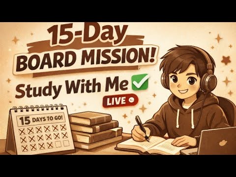 1/15-Day Board Mission | Study With Me (game-like, challenge + live ...