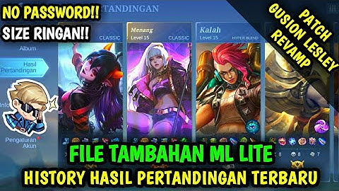 Data Open Histori Hasil Pertandingan Terbaru Patch GS Revamp | File Tambahan ml lite