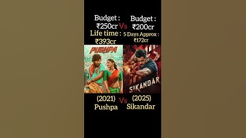 Sikandar Vs Pushpa Box office collection #sikandar #salmankhan #alluarjun #pushpa #pushpa2 #shorts