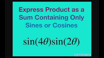 Express sin(4x)sin(2x) and cos(4x)cos(2x) as a sum containing only sines or cosines