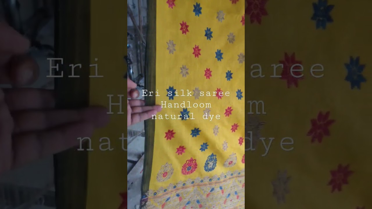 Eri silk saree Handloom natural dye