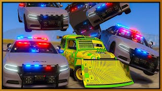 GTA 5 Roleplay - death car hunters & cops chasing me down | RedlineRP