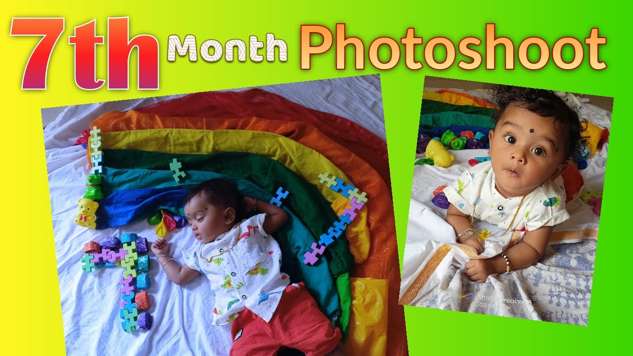 7th month baby photoshoot rainbow theme anu vlogs youtube