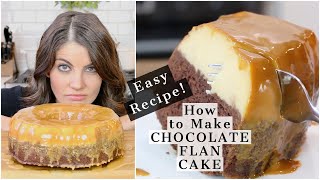 Have you ever had chocoflan or chocolate flan cake? this is basically
a half and cake that has caramel sauce dripping from the top (you c...