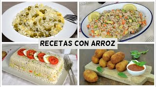 ARROZ preparado de 4 maneras diferentes | RECETAS CON ARROZ RIQUISIMAS