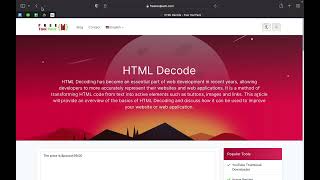 HTML Encoding and Decoding: A Beginner&#39;s Guide