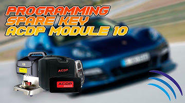 Programming a Spare Key For a 2013 Porsche Panamera | ACDP Module 10
