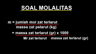 SOAL MOLALITAS