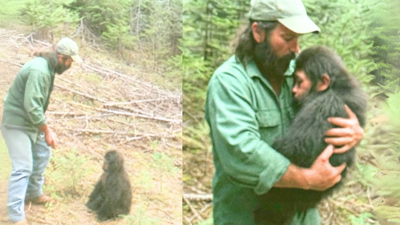 迷子で飢えた若いビッグフットが森に現れた ― その後に起きたことは信じられないものだった