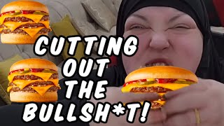 Foodie Beauty Triple Cheese Burger Mukbang - Talking Only! , NO Chewing!