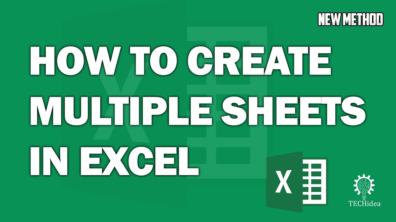 How to Create Multiple Sheets in Excel 2024 [New Method]2024 [New ...