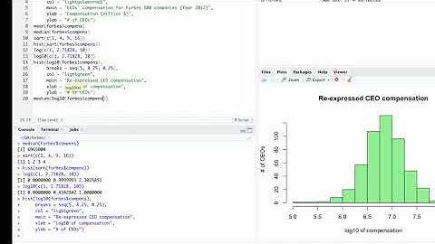 R Tutorial 24: Re-expression with R