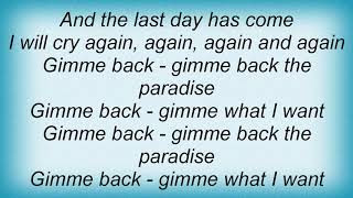 Axxis - Gimme Back The Paradise Lyrics