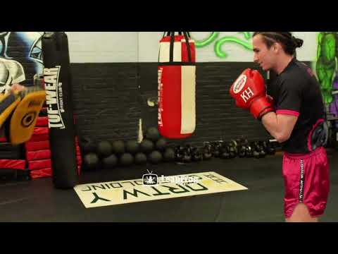 Kieran Henderson speaking with Alex Pszczola ahead of his Muay Thai fight last year.