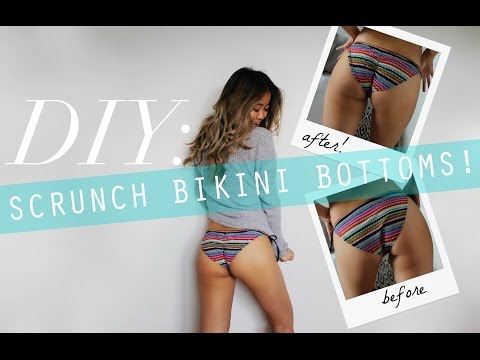 DIY SCRUNCHED/RUCHED BIKINI BOTTOMS!