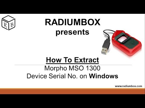 How to Get Back Morpho Device Serial No. on Windows PC - video from Radium Box