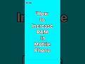 "How to Increase RAM in Mobile | आसान तरीका!" #shorts #ytshorts #tech #ram #android #tips #speed