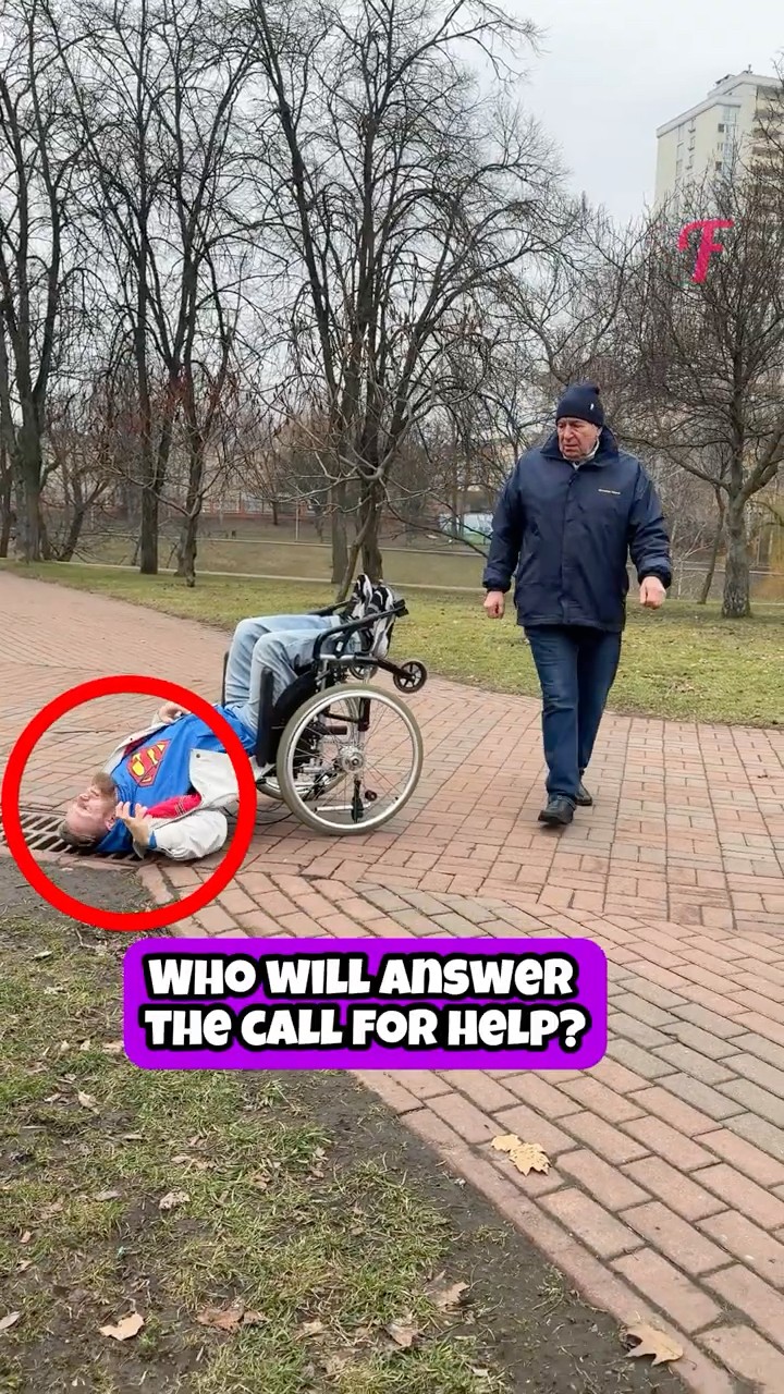 He Fell with His Wheelchair and Everyone Just Walked Away!  #shorts