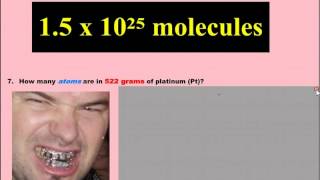 Practice for the Mole Quiz Answers