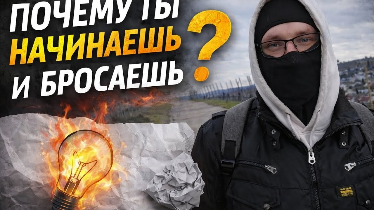 Мышление и контроль.  Почему ты начинаешь и бросаешь?
