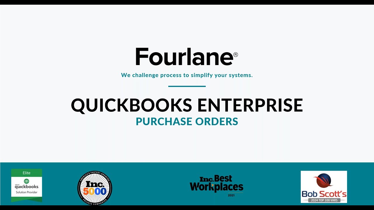 How to Create and Use Purchase Orders in QuickBooks Enterprise - YouTube
