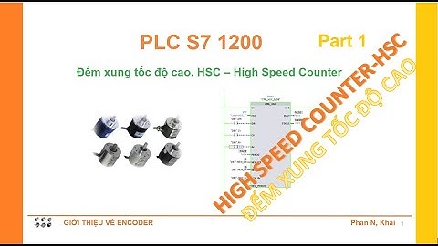 Lý thuyết Encoder - High Speed Counter - HSC -  PLC S7 1200 - Phần 1
