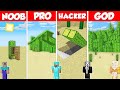 CACTUS BLOCK BASE HOUSE BUILD CHALLENGE - Minecraft Battle: NOOB vs PRO vs HACKER vs GOD / Animation