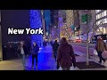 Christmas In New York 2023 4k Night Walk Tavern On the Green Manhattan Virtual Tour Video