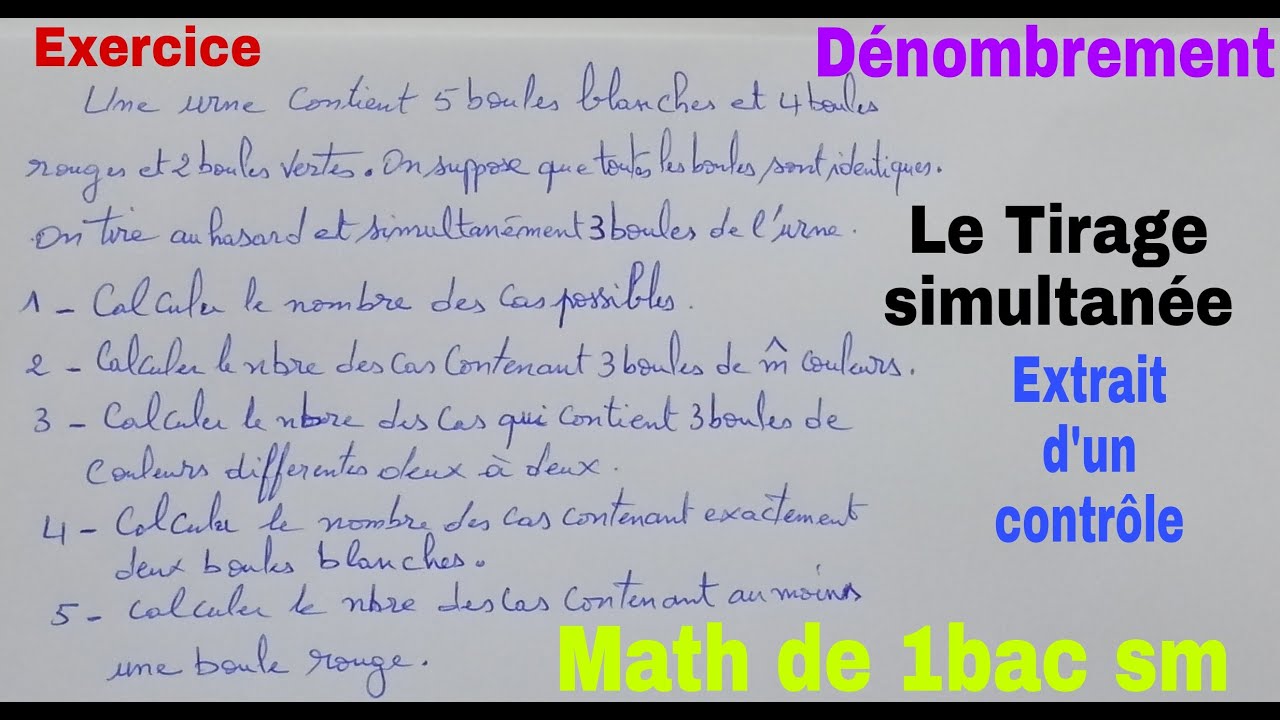 le denombrement..........math de 1bac sm....preparer ton devoir