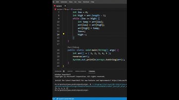 Reverse a array in java #java #programming #shortvideo #shorts