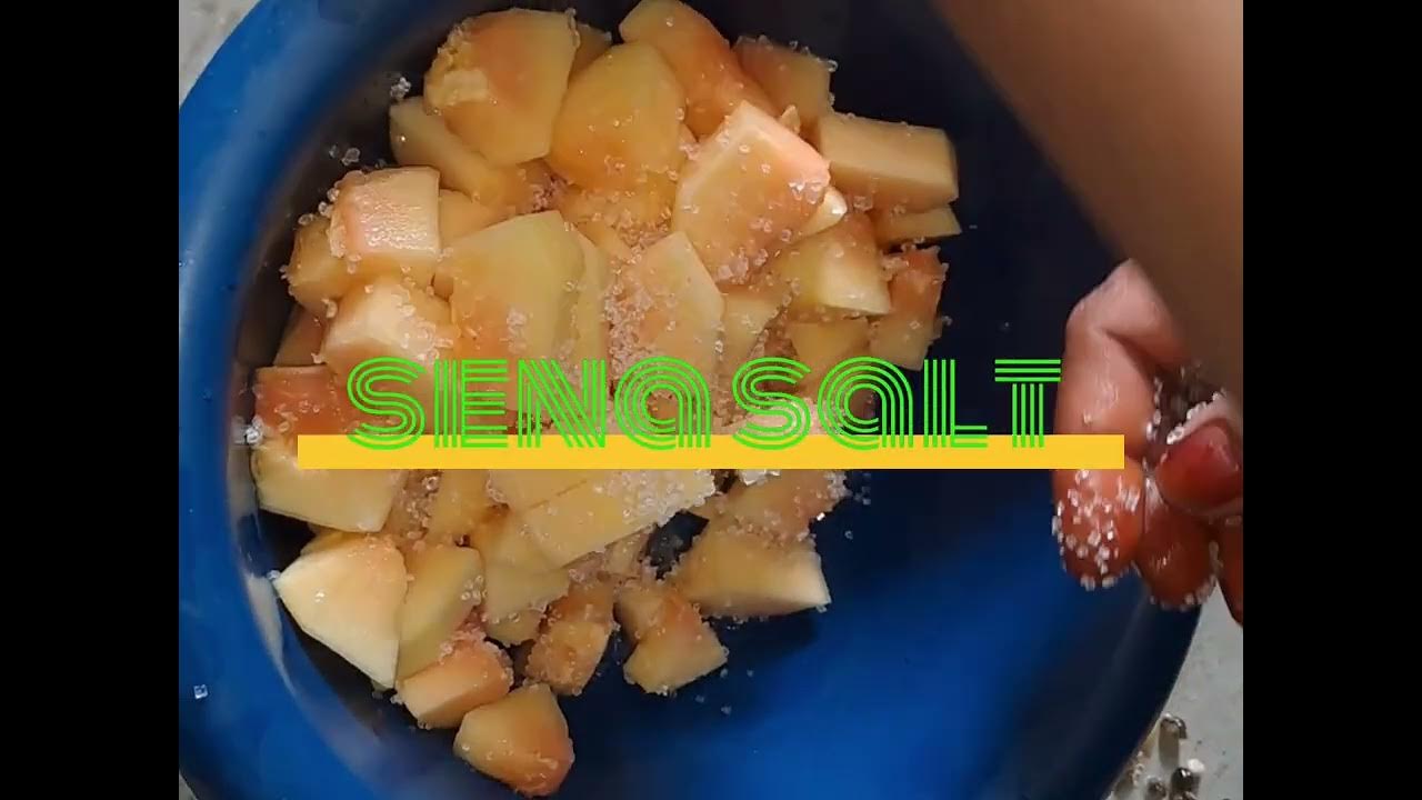 Papaya and litchi ,sugar,sena salt ka salad《new desi recipe of salads