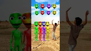 Green, Red, Purple Dame tu Cosito alien & Me Correct head Matching | Funny Magical-video #shorts