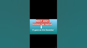 Neet 2021 Age criteria। Neet 2021 latest update by nta। Neet 2021 minimum age requirement #shorts