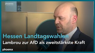 Lambrou zur AfD als zweitstärkste Kraft in Hessen am 08.10.23