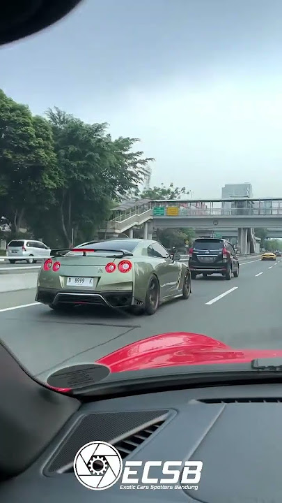 GODZILLA GTR ON FIRE! (Nissan R35 Indonesia) #exoticcarsbandungb#shorts