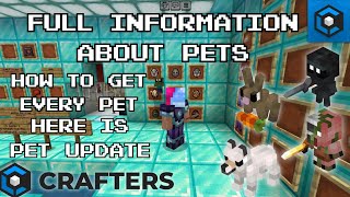 All Information About Pets In CraftersMC Skyblock | Pet Update | CraftersMC Hindi | #craftersmc
