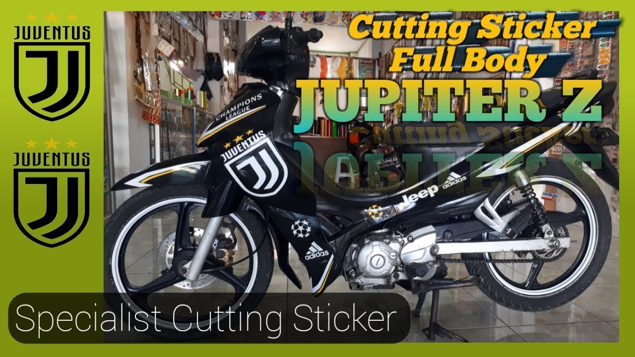 Pemasangan Cutting Stiker Motor Jupiter Z Juventus Bysumber