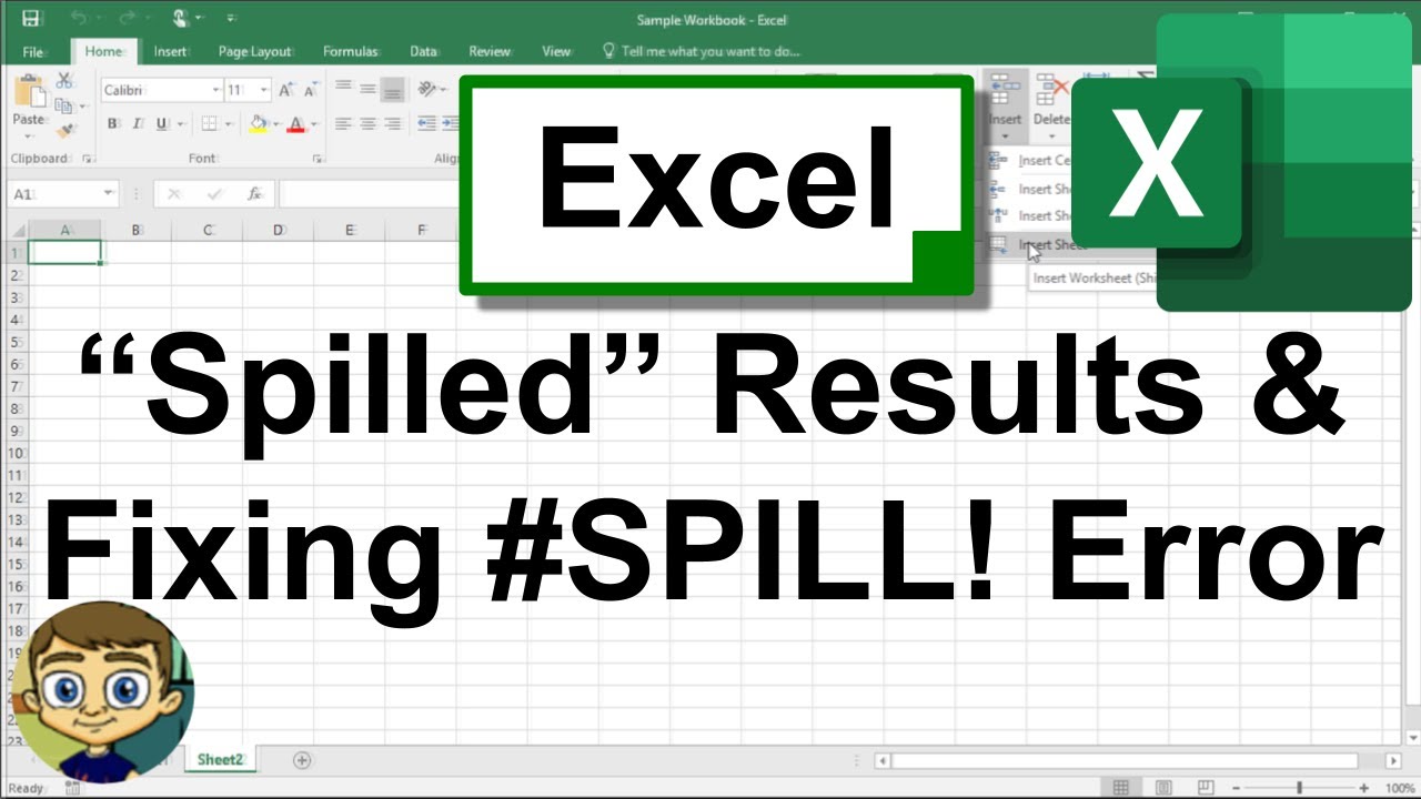 Excel Spilled Results and Fixing the SPILL! Error