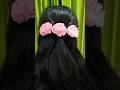 How to make tissue paper flower hair clip #diy #shortsfeed