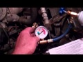 Adding AC refrigerant into a vehicle system