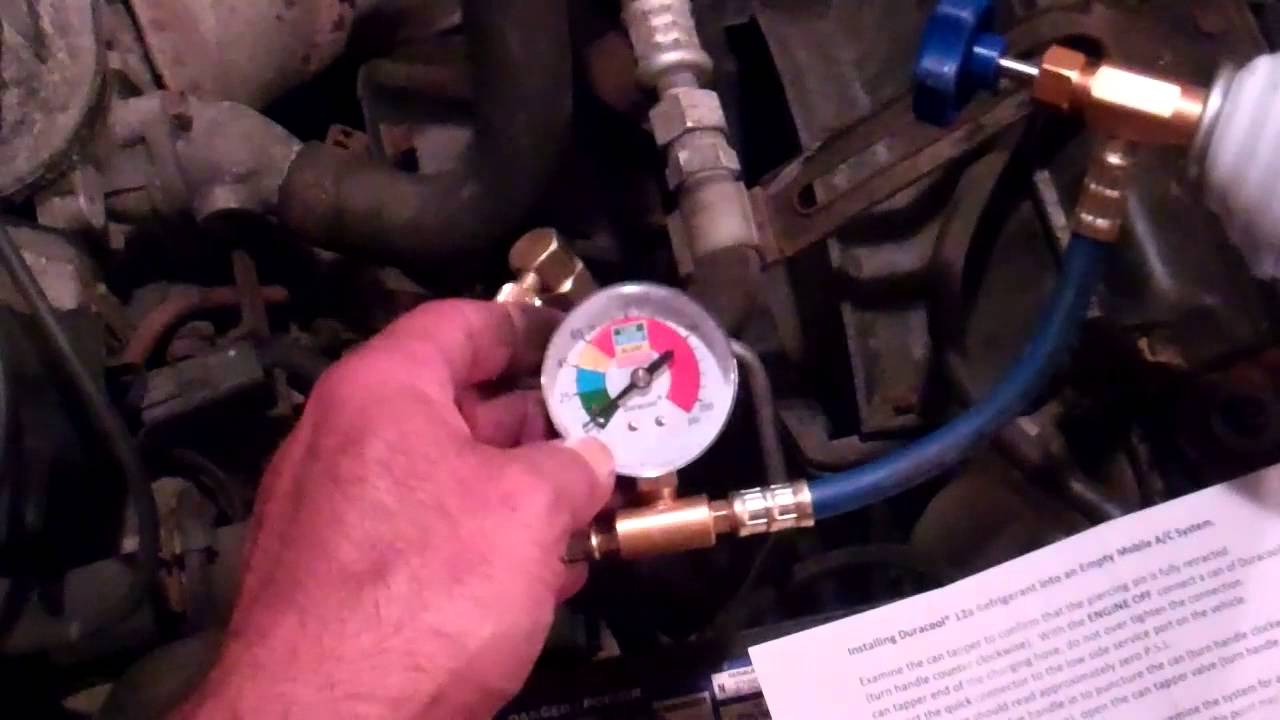 Adding AC refrigerant into a vehicle system - YouTube