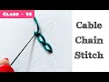 Class  14 how to do cable chain stitch