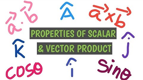 Properties of scalar and vector product | 11 Physics | Samacheer kalvi.
