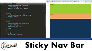 Use CSS and Position Sticky to Make Sticky Nav bars and Footers