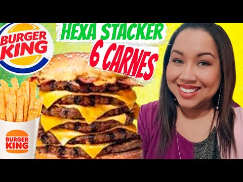 Novo Hexa Stacker do Burger King - Vale a Pena? │Sanduíche da Copa 2022