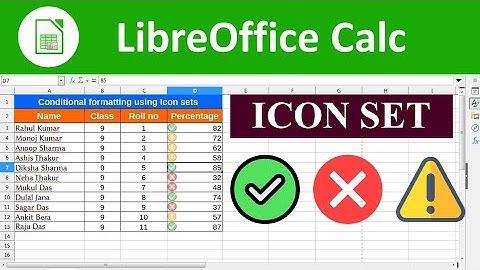 Conditional Formatting for Icon Sets in Calc | Icon Sets using Conditional Formatting in Calc