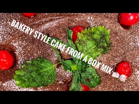 Bakery Style Chocolate Cake From A Box Mix - YouTube